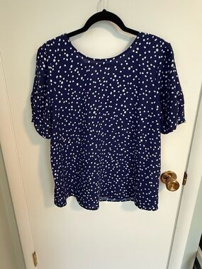 Papermoon Polka Dot Short Sleeve Top